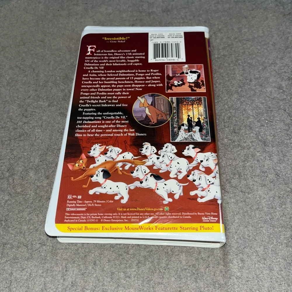 Disney’s 101 Dalmations VHS Movie